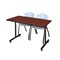 Kobe Rectangle Tables > Training Tables > Kobe Training Table & Chair Sets, 48 W, 24 L, 29 H, Cherry MKTRCT4824CH47GY - alternate 1